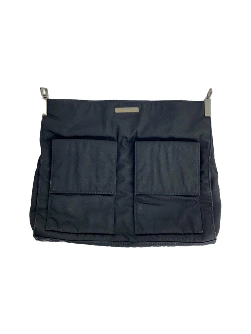 Gucci black messenger bag dual exterior flap Black